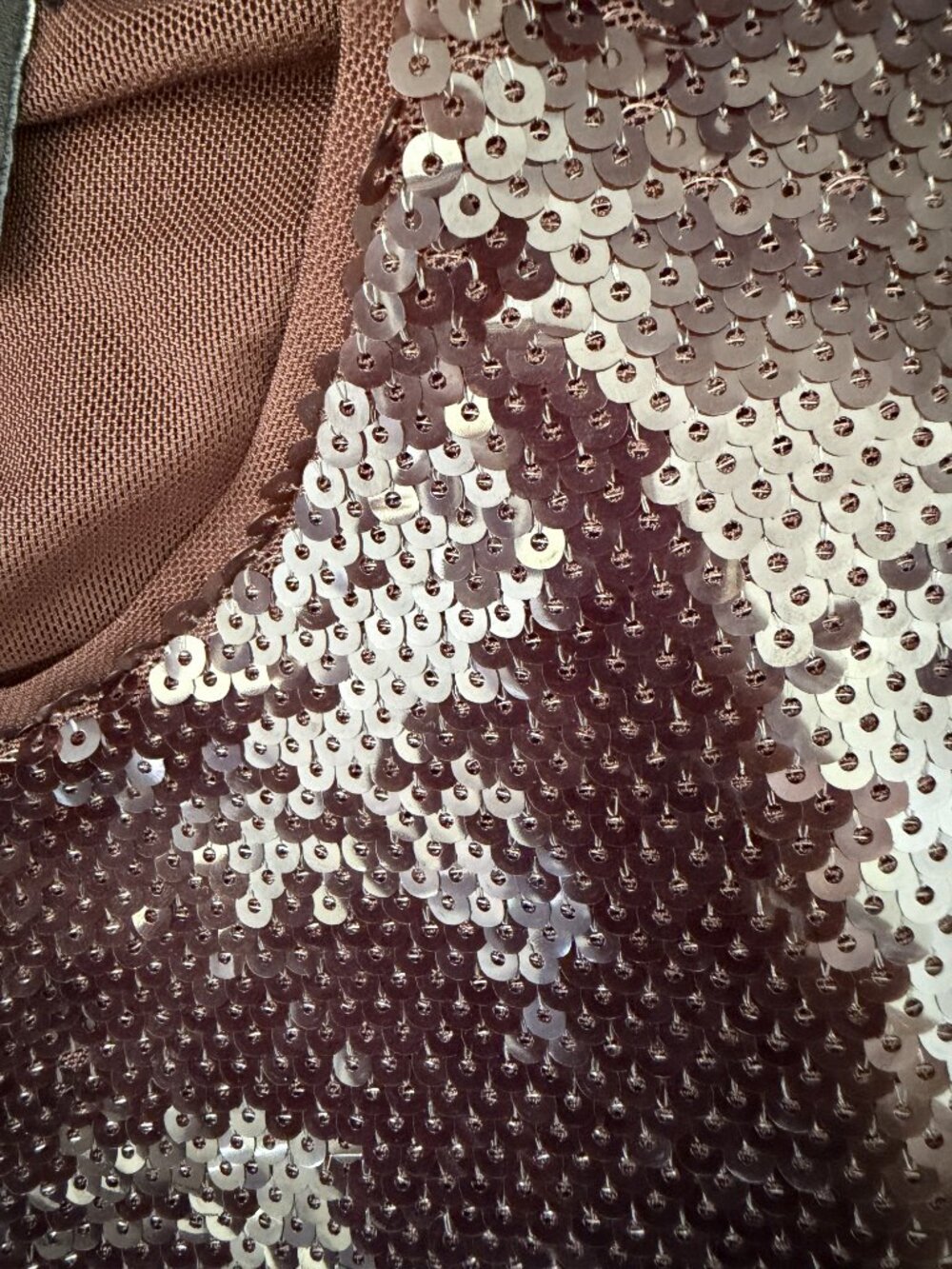 Rachel Zoe Los Angeles New York Brown Sequins Top Size XS NWOT - Picture 3 of 7